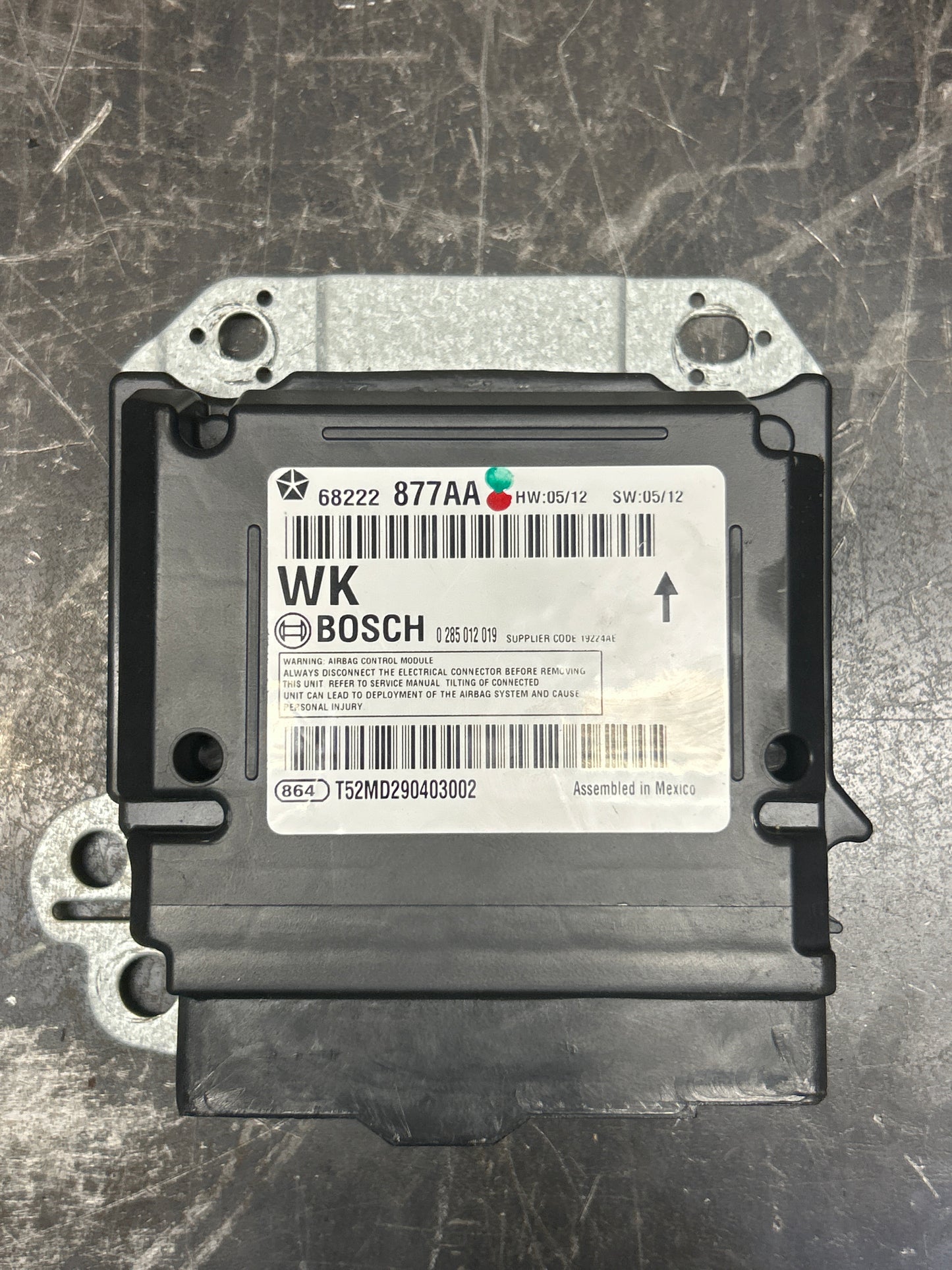 14-15 JEEP GRAND CHEROKEE SRS BAG CONTROL MODULE SRT OEM * NO CRASH 68222877AA