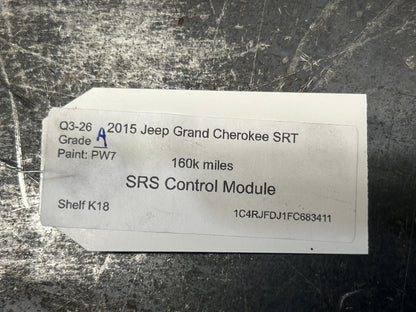 14-15 JEEP GRAND CHEROKEE SRS BAG CONTROL MODULE SRT OEM * NO CRASH 68222877AA