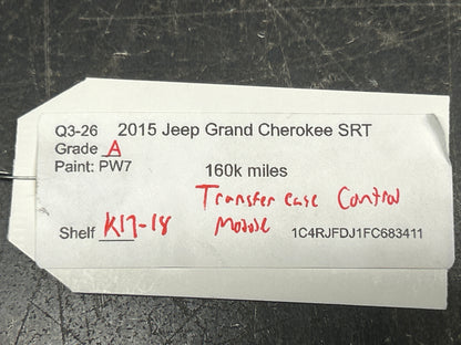 14- 15 JEEP GRAND CHEROKEE RT SRT TRANSFER CASE MODULE TCCM OEM 4X4 05150733AD