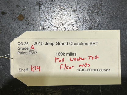 11-20 Jeep Grand Cherokee 11-14 Dodge Durango WeatherTech Floor Mats & Cargo Mat