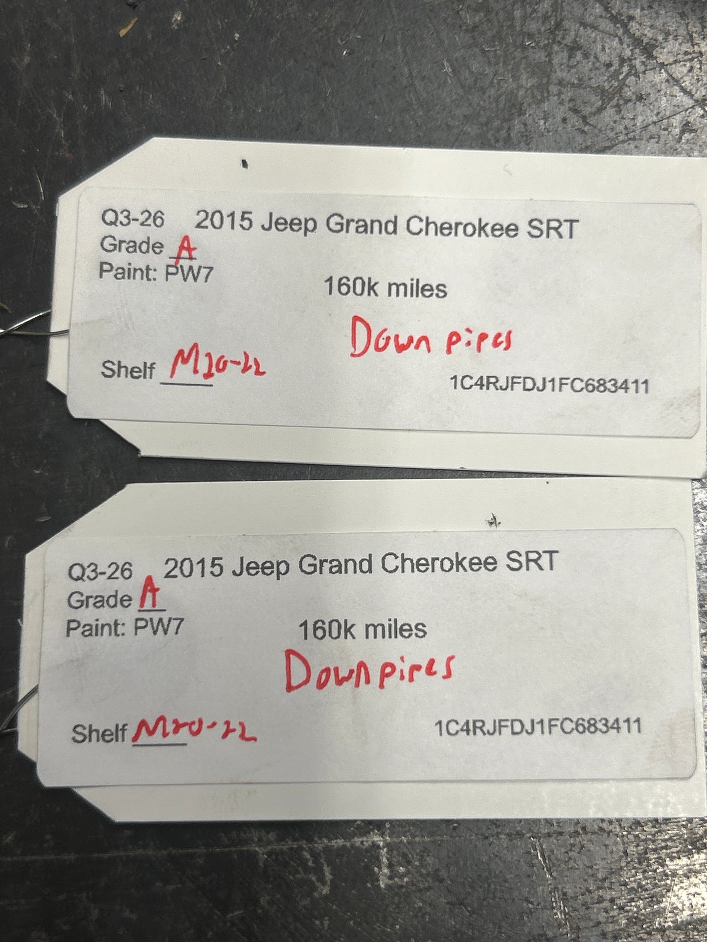 12-17 JEEP GRAND CHEROKEE SRT OEM ENGINE EXHAUST MANIFOLDS PIPES HEADERS