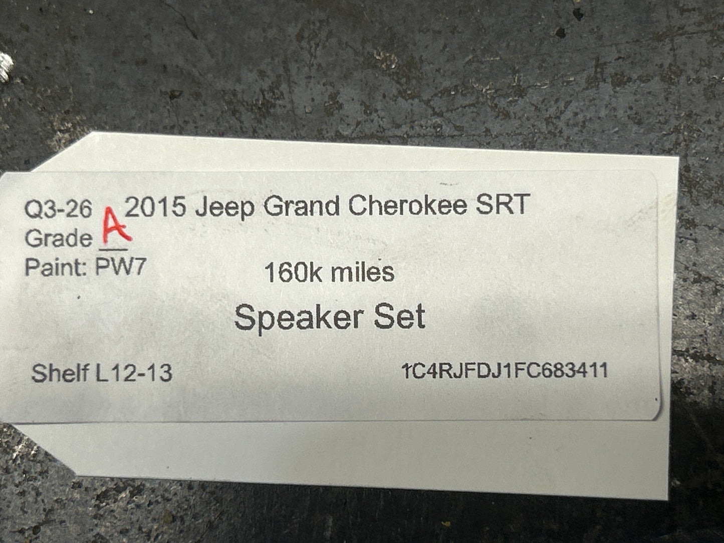 12-21 Jeep Grand Cherokee SRT Sound Audio Speaker Assembly Set of 11 OEM