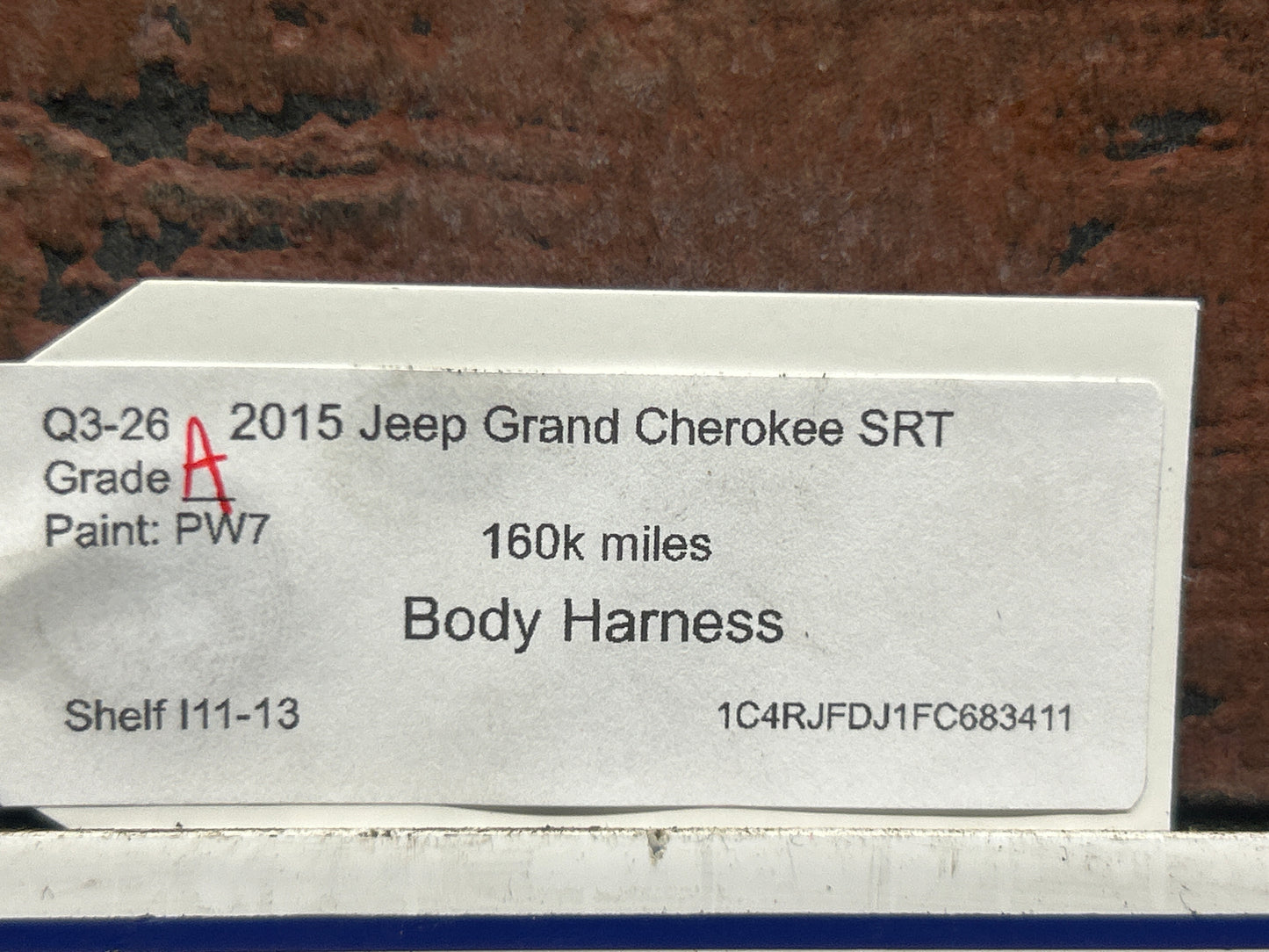 2014-2015 Grand Cherokee SRT 392 OEM Interior Body Wiring Harness 68231284AC