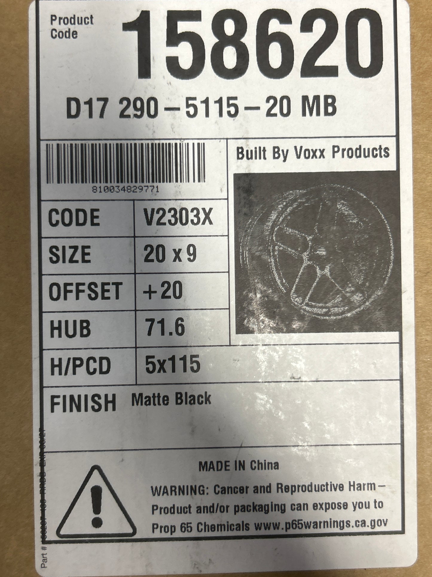 Voxx Matte Black Demon 170 OE Replica Wheel Rim Charger Challenger 5x115 20x9