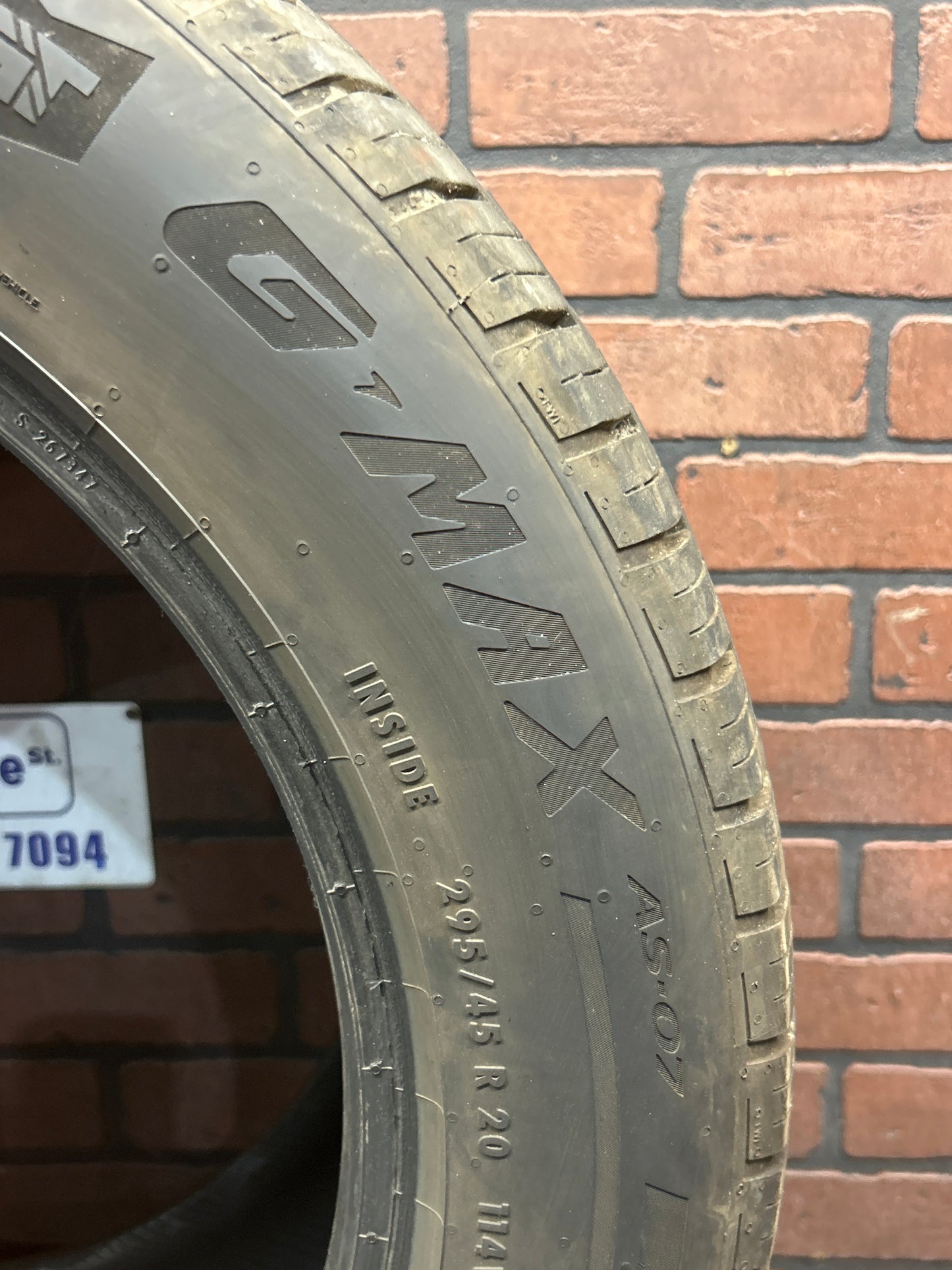 1x Used Tire General Gmax AS-07 UHP 114V All Seasons Performance 295/45/20