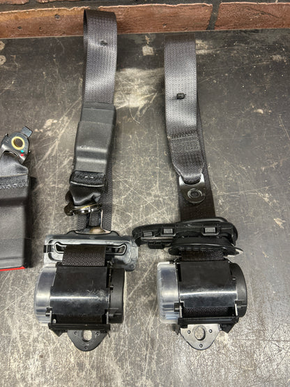 17-23 DODGE CHARGER REAR LEFT RIGHT CENTER SEAT BELT RETRACTOR SET 6KE761X9AA