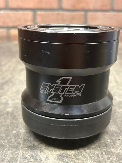 System 1 Spin-on Reusable Oil Filter No Element Universal 3” Has Cap & O-Ring