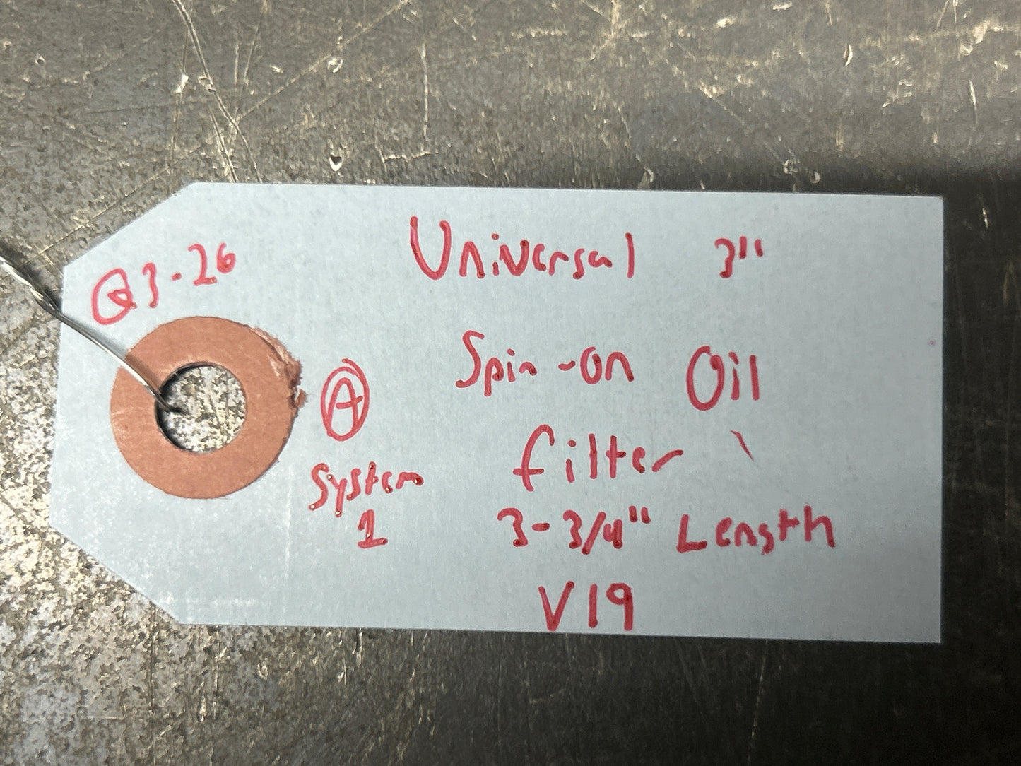 System 1 Spin-on Reusable Oil Filter No Element Universal 3” Has Cap & O-Ring