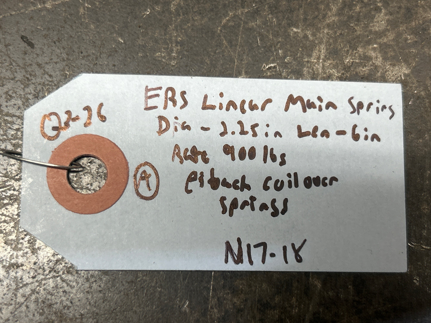 ERS Eibach Linear Main Spring Set Dia 2.25" Len 6" Rate 900lbs/in 0600.225.0900