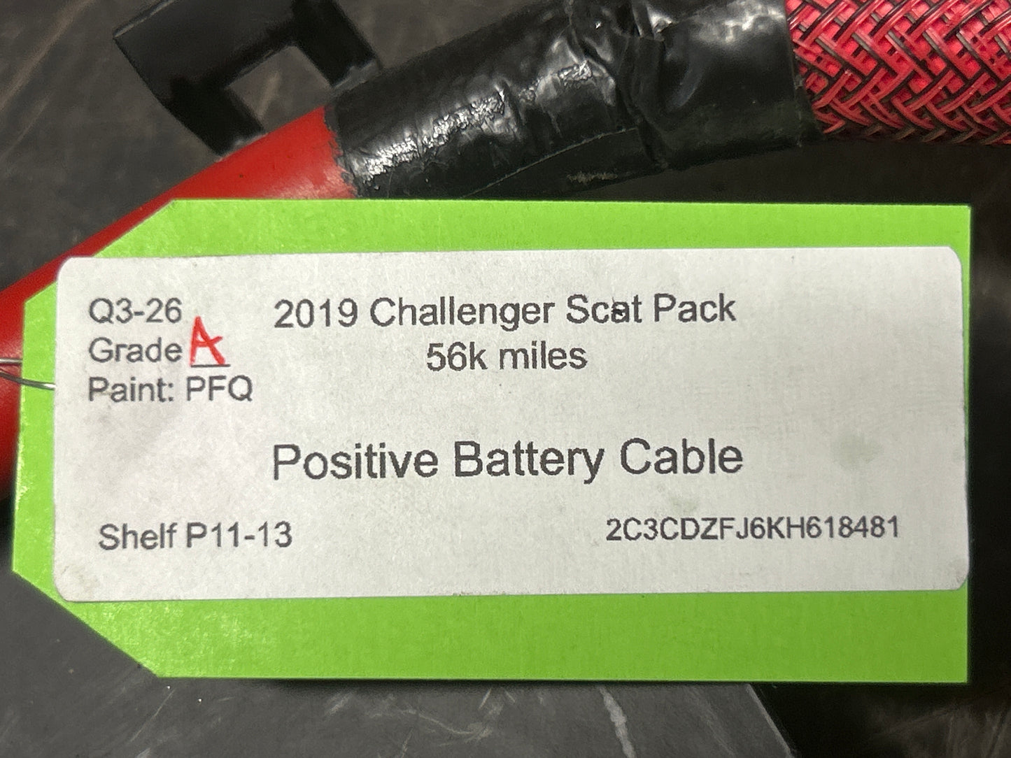 11-23 DODGE CHALLENGER ENGINE POSITIVE BATTERY CABLE WIRE WIRING OEM 68207017AD