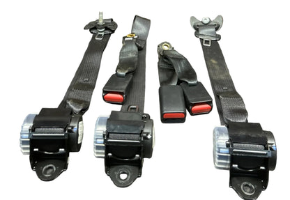15-23 Challenger OEM LR Left RR Right Center Middle Rear Seat Belt Set Of Three