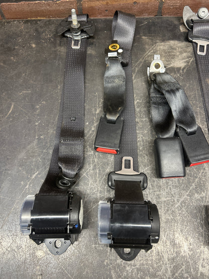 15-23 Challenger OEM LR Left RR Right Center Middle Rear Seat Belt Set Of Three