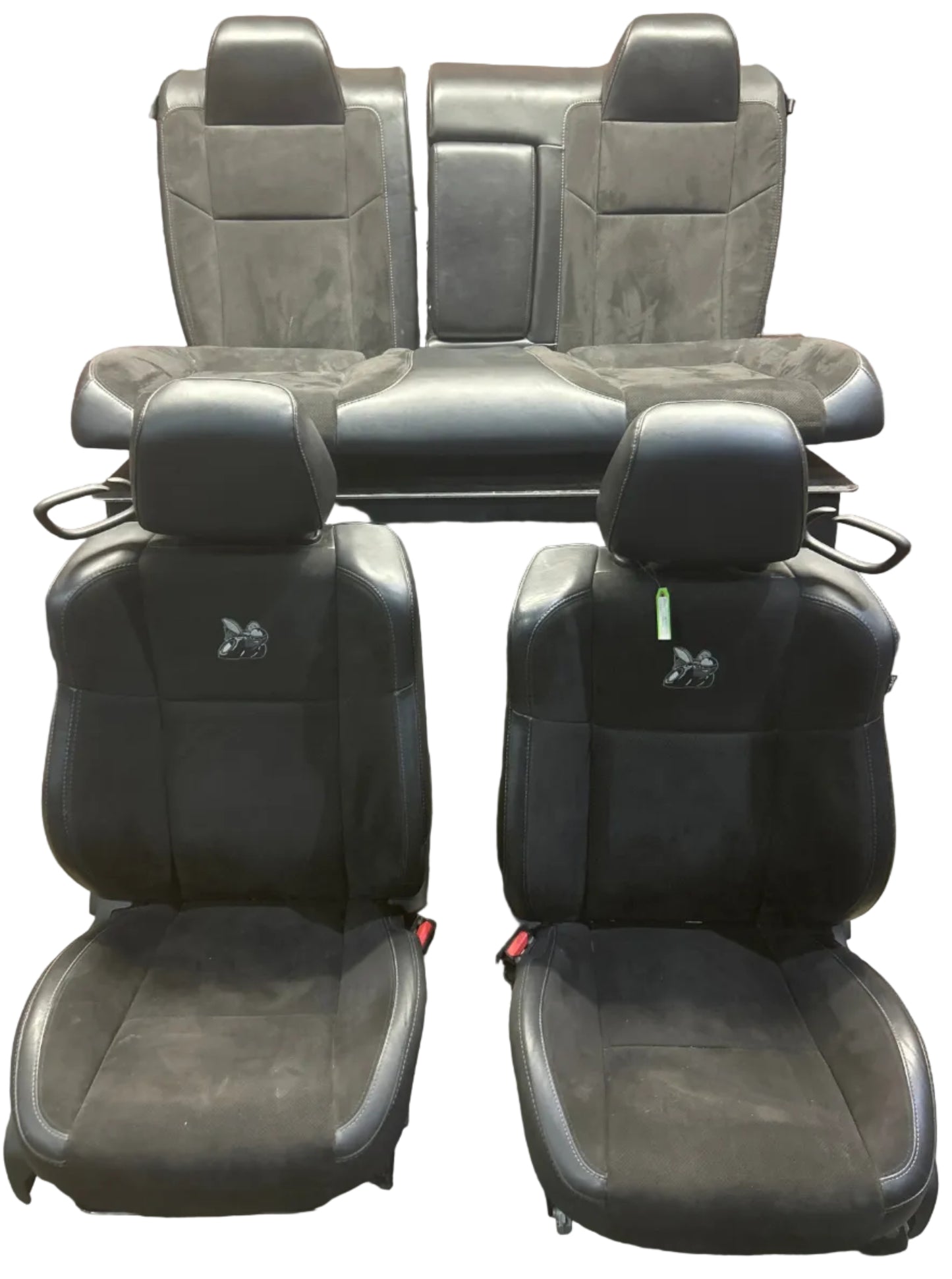 18-23 Dodge Challenger Scat Pack Black Suede/Alcantara Seats Front & Rear OEM