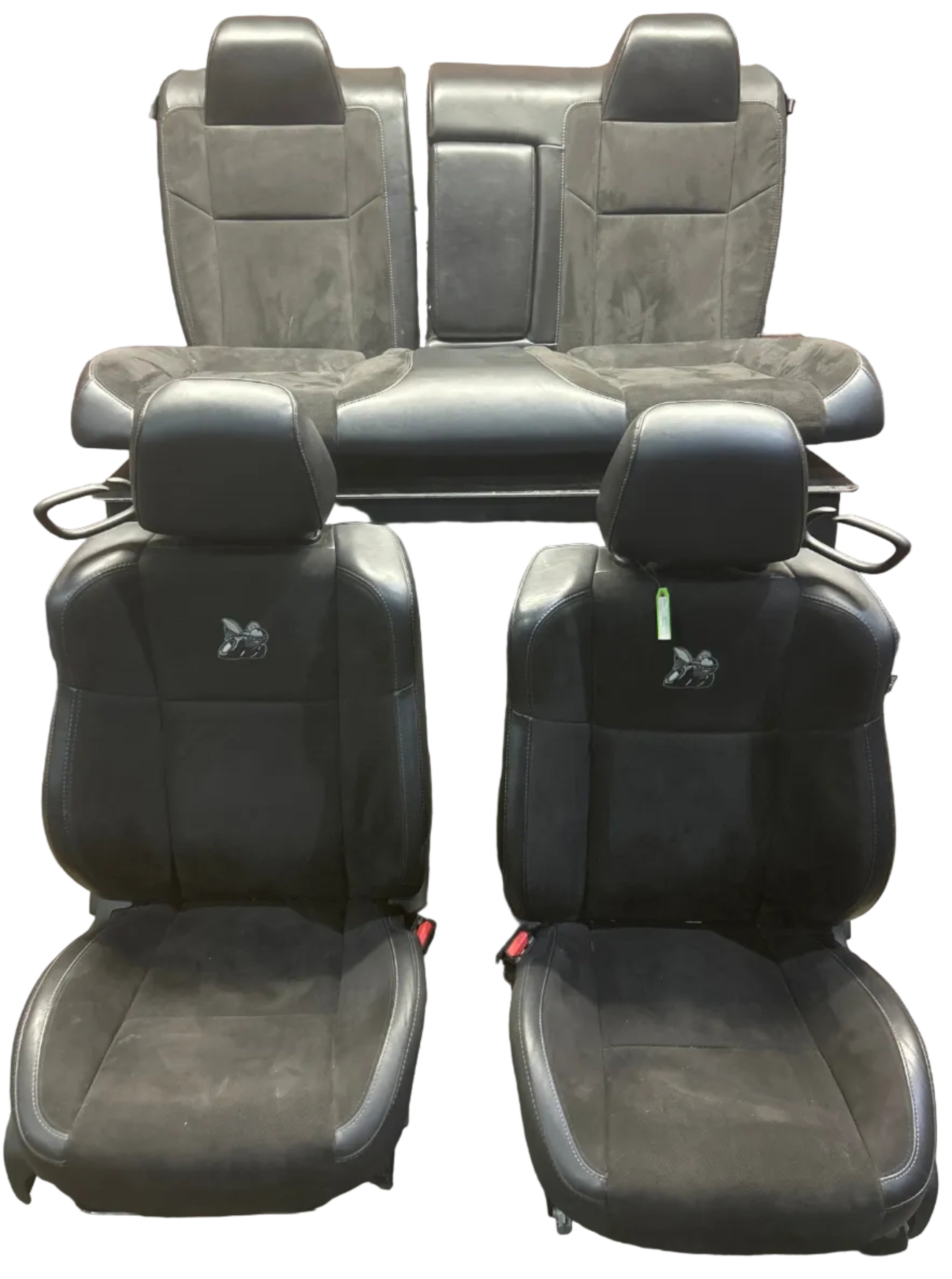 18-23 Dodge Challenger Scat Pack Black Suede/Alcantara Seats Front & Rear OEM