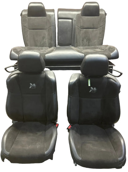 18-23 Dodge Challenger Scat Pack Black Suede/Alcantara Seats Front & Rear OEM