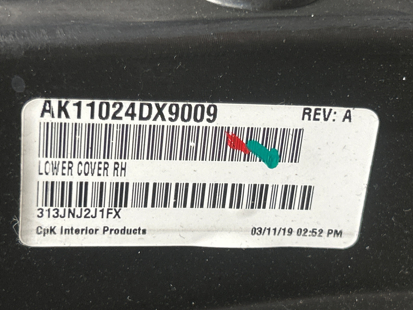 15 - 23 DODGE CHALLENGER SRT FRONT RIGHT INTERIOR DOOR PANEL AK11024DX9009 OEM