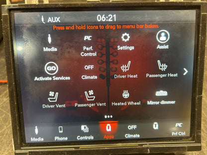 2017-2019 CHALLENGER/CHARGER/300 OEM VP4 NAVIGATION TOUCH SCREEN 68396531AC