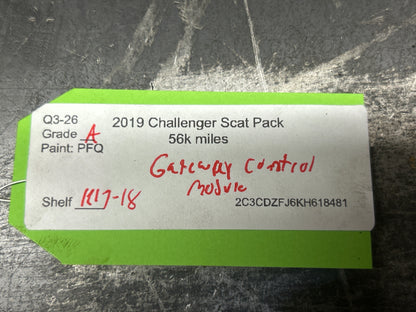 2018-2023 CHALLENGER PARK ASSIST GATEWAY COMPUTER CONTROL MODULE OEM 068403887AB
