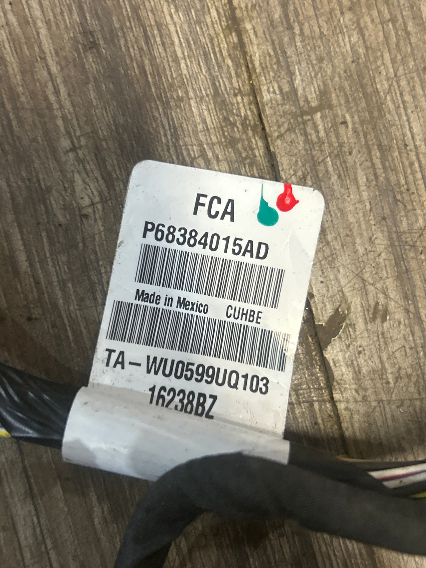 2019 Dodge Challenger Scat Pack 6.4L Body Wiring Harness 68487524AB OEM 56K