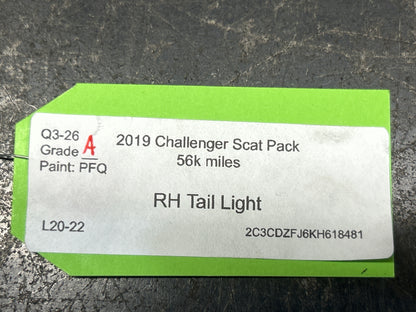 2015-2023 Dodge Challenger Rear Right Passenger Side Outer LED Tail Light OEM
