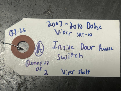 03-10 Dodge Viper SRT-10 Door Handle Interior Door Contact Switch 04865870AB