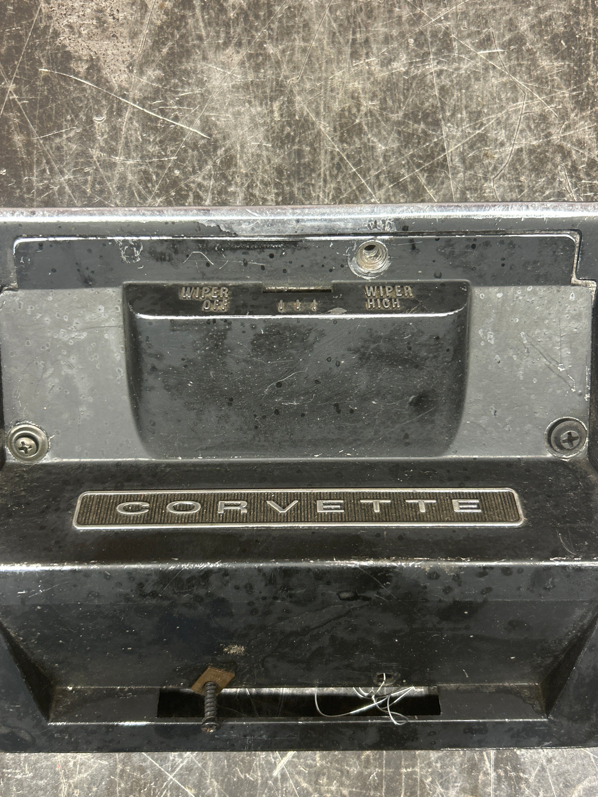 73-76 C3 Corvette Wiper Switch Bezel Trim Cluster Console Gauge Panel OE