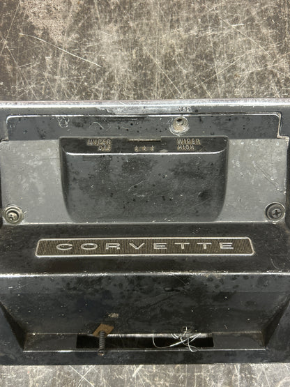 73-76 C3 Corvette Wiper Switch Bezel Trim Cluster Console Gauge Panel OE