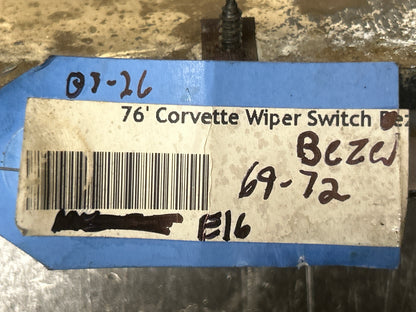 73-76 C3 Corvette Wiper Switch Bezel Trim Cluster Console Gauge Panel OE