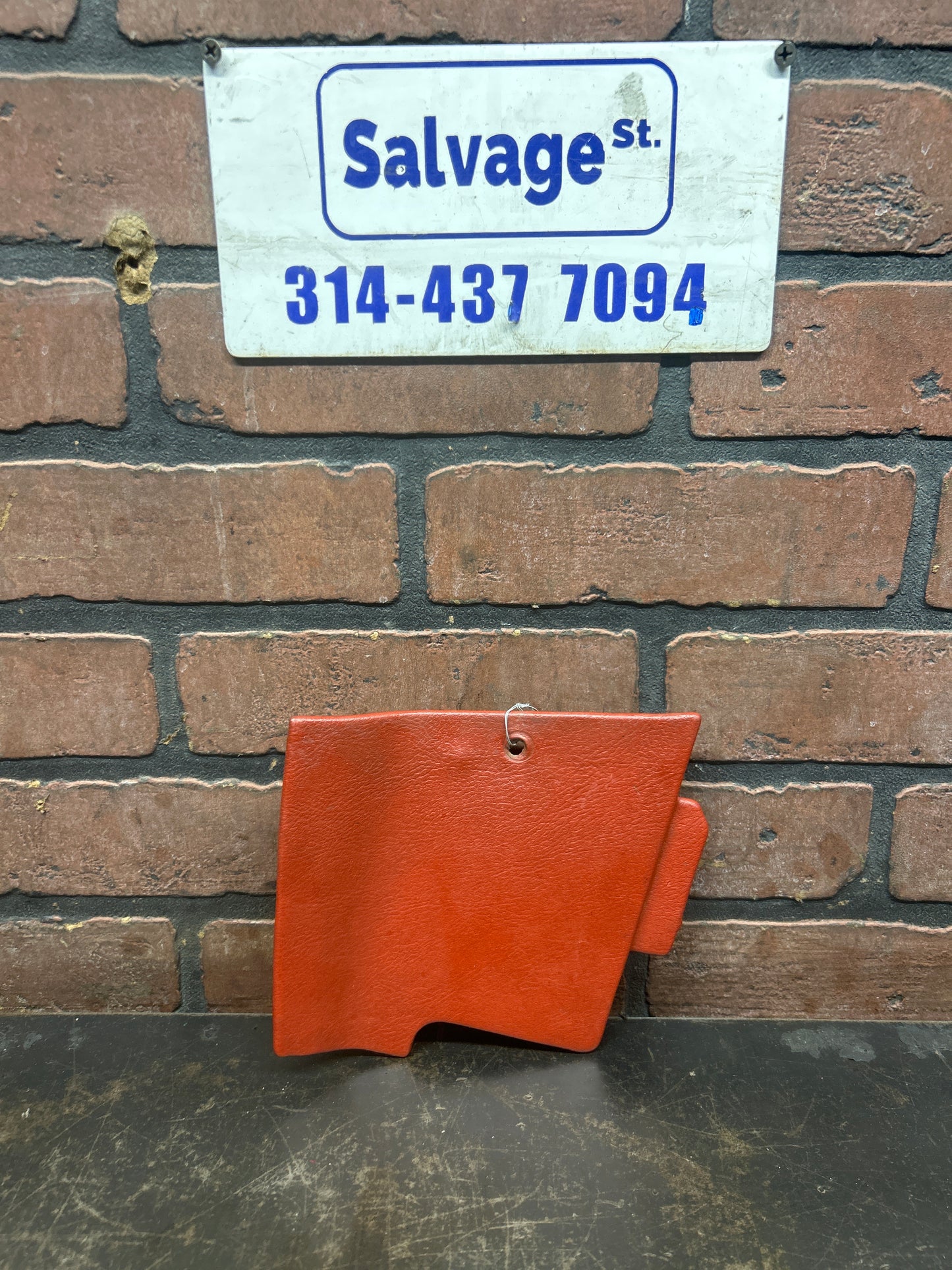 1969-1976 Corvette Shift Console Side Trim Panel RH Firethorn Red 9750549 OEM