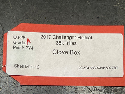 11-23 DODGE CHALLENGER HELLCAT DASHBOARD GLOVE BOX LID OEM L0202645DX9AD