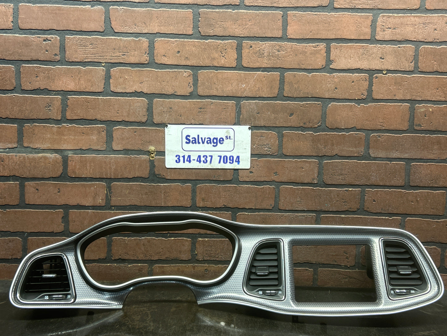 15-23 Challenger SRT Hellcat OEM Dash Speedometer & radio Trim Bezel W/Vents