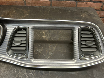15-23 Challenger SRT Hellcat OEM Dash Speedometer & radio Trim Bezel W/Vents