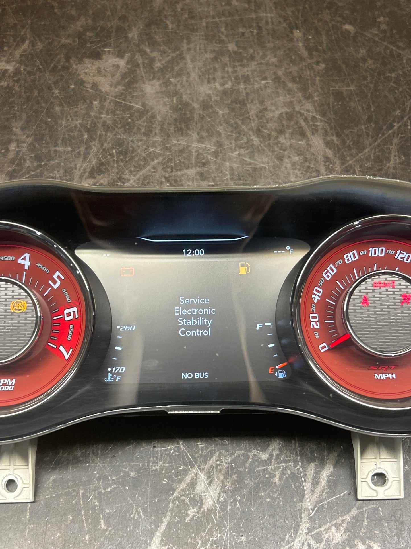 2015-2023 DODGE CHALLENGER HELLCAT SRT INSTRUMENT CLUSTER W/RED INSERTS 200MPH
