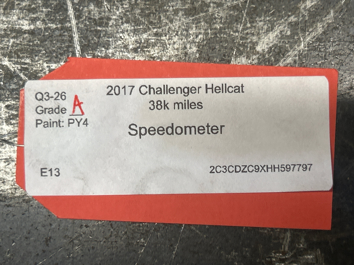 2015-2023 DODGE CHALLENGER HELLCAT SRT INSTRUMENT CLUSTER W/RED INSERTS 200MPH