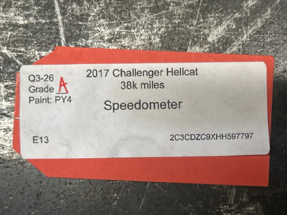 2015-2023 DODGE CHALLENGER HELLCAT SRT INSTRUMENT CLUSTER W/RED INSERTS 200MPH