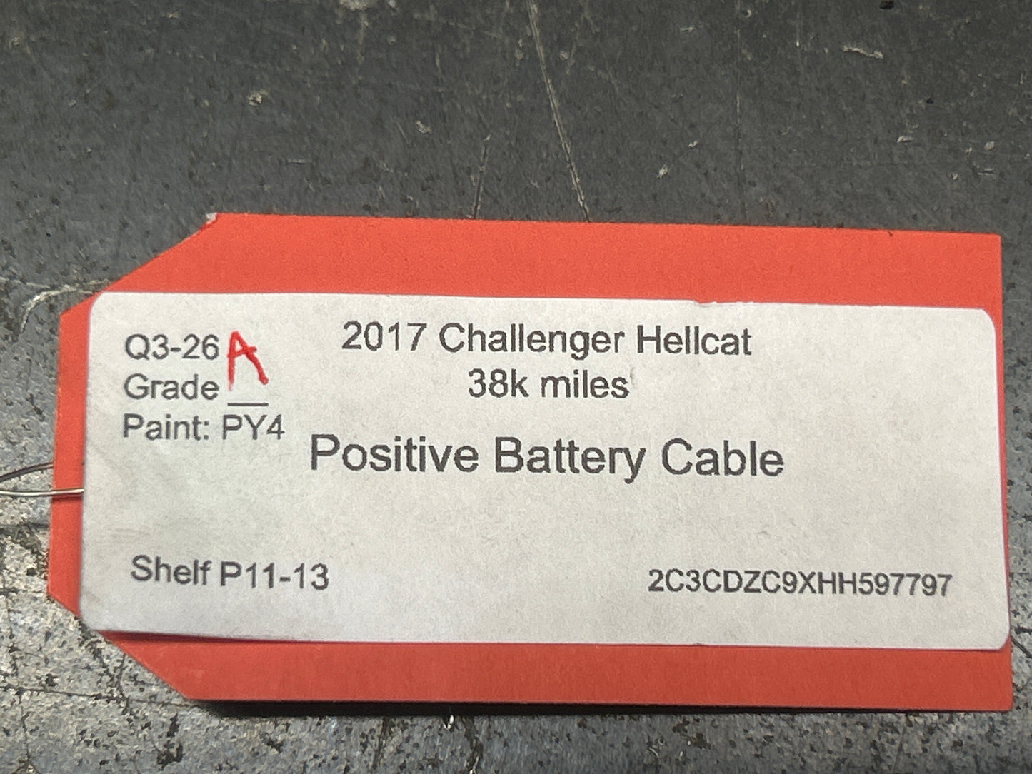 2011-2023 DODGE CHALLENGER HELLCAT ENGINE POSITIVE BATTERY CABLE OEM 68207017AD