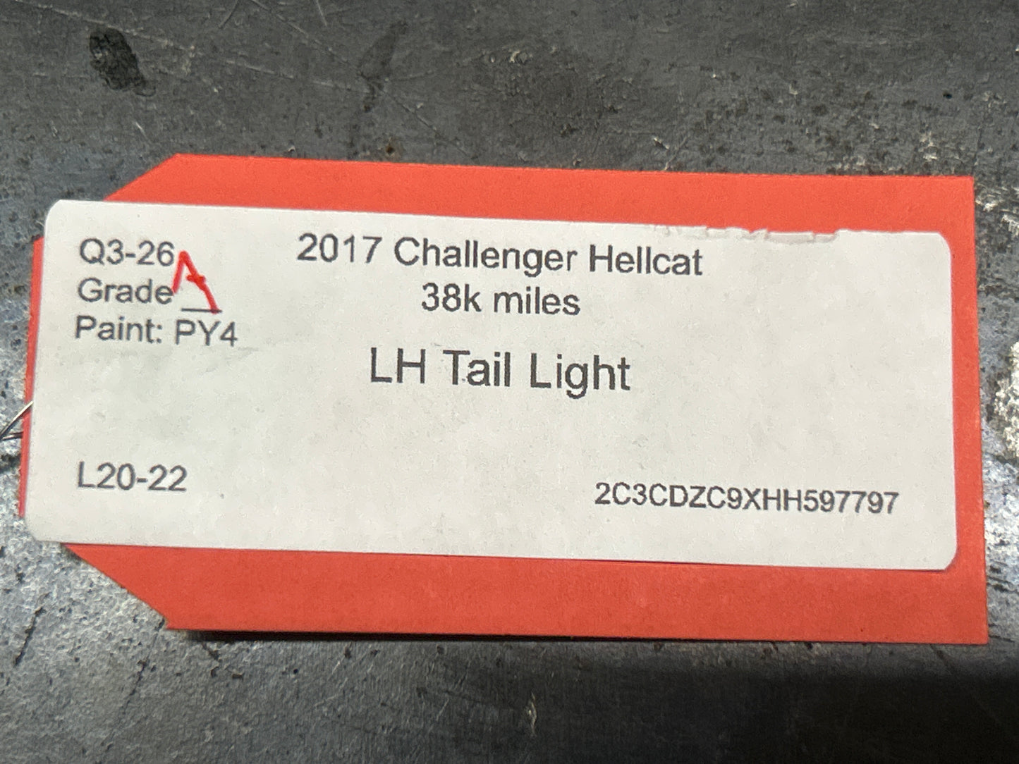 2015-2023 Dodge Challenger Hellcat Rear Left Driver Side Outer LED Tail Light