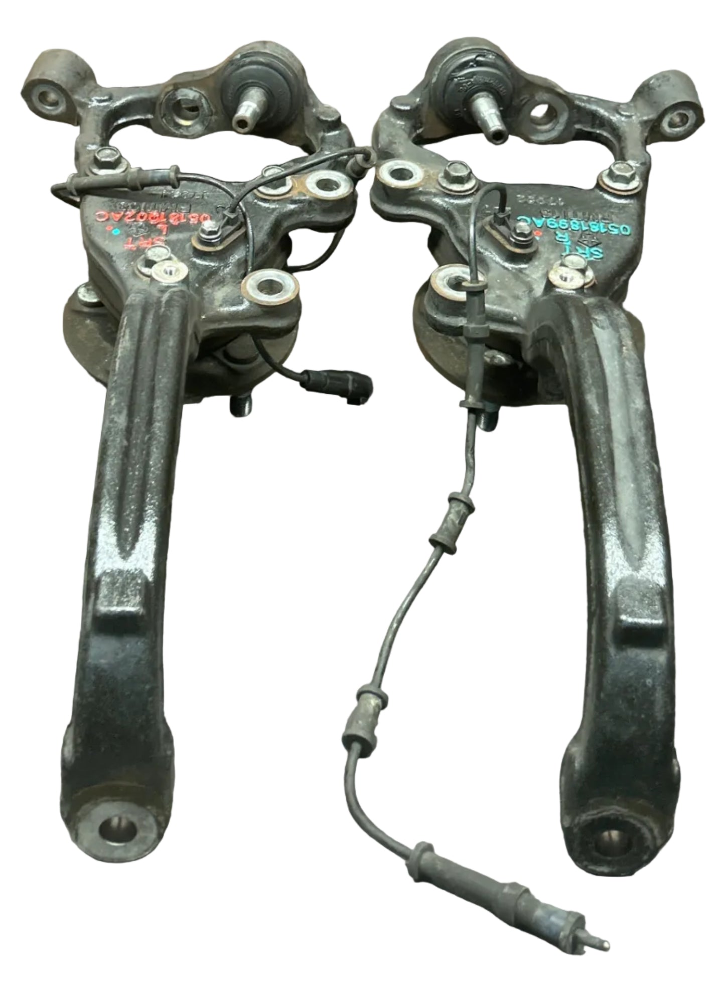 15-23 DODGE CHARGER/CHALLENGER FRONT SPINDLE KNUCKLE PAIR 6 PISTON BREMBO SWAP
