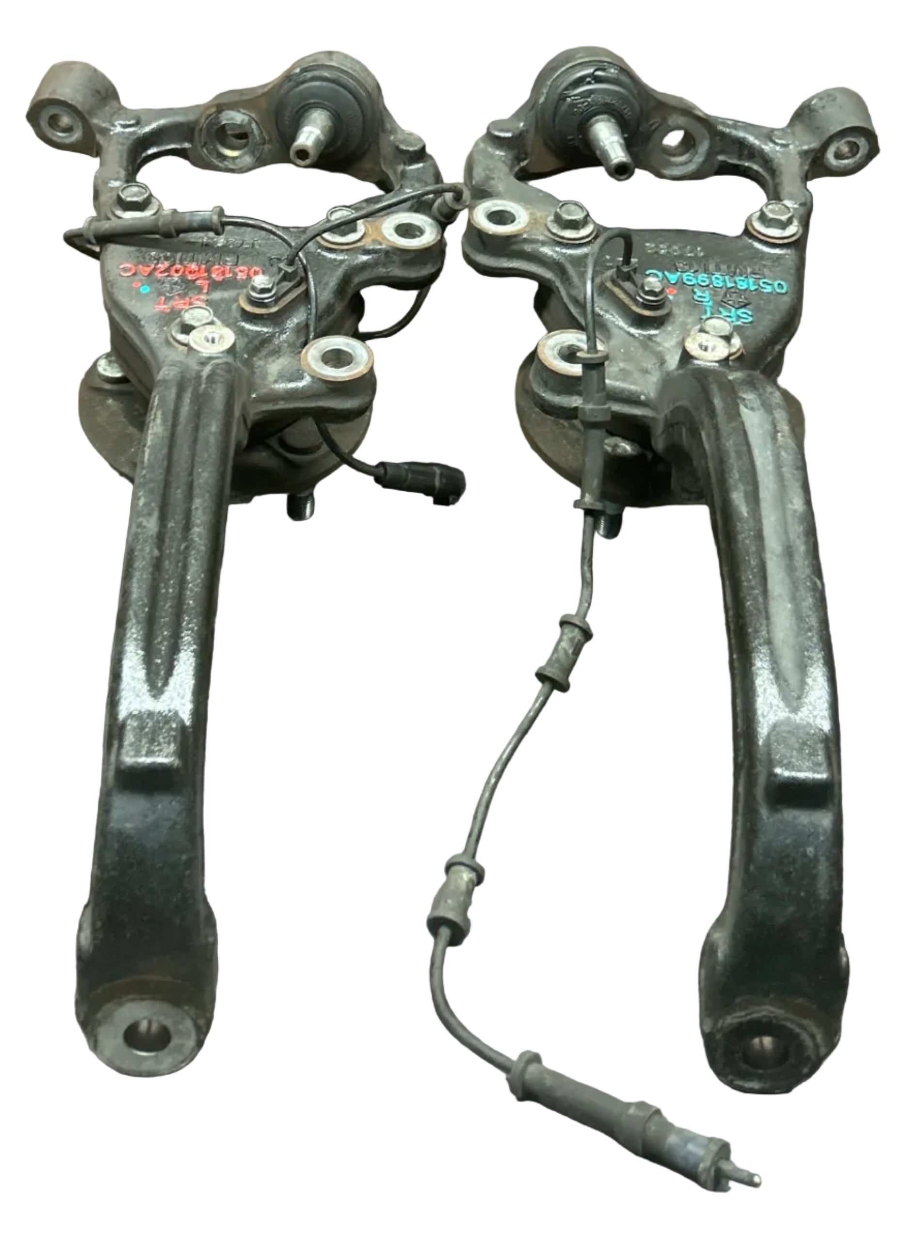 15-23 DODGE CHARGER/CHALLENGER FRONT SPINDLE KNUCKLE PAIR 6 PISTON BREMBO SWAP