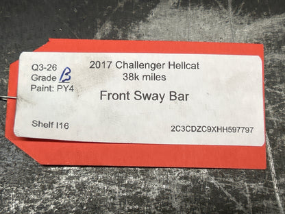 15-23 DODGE CHALLENGER HELLCAT 6.2L OEM FRONT STABILIZER/SWAY BAR  68235661AC