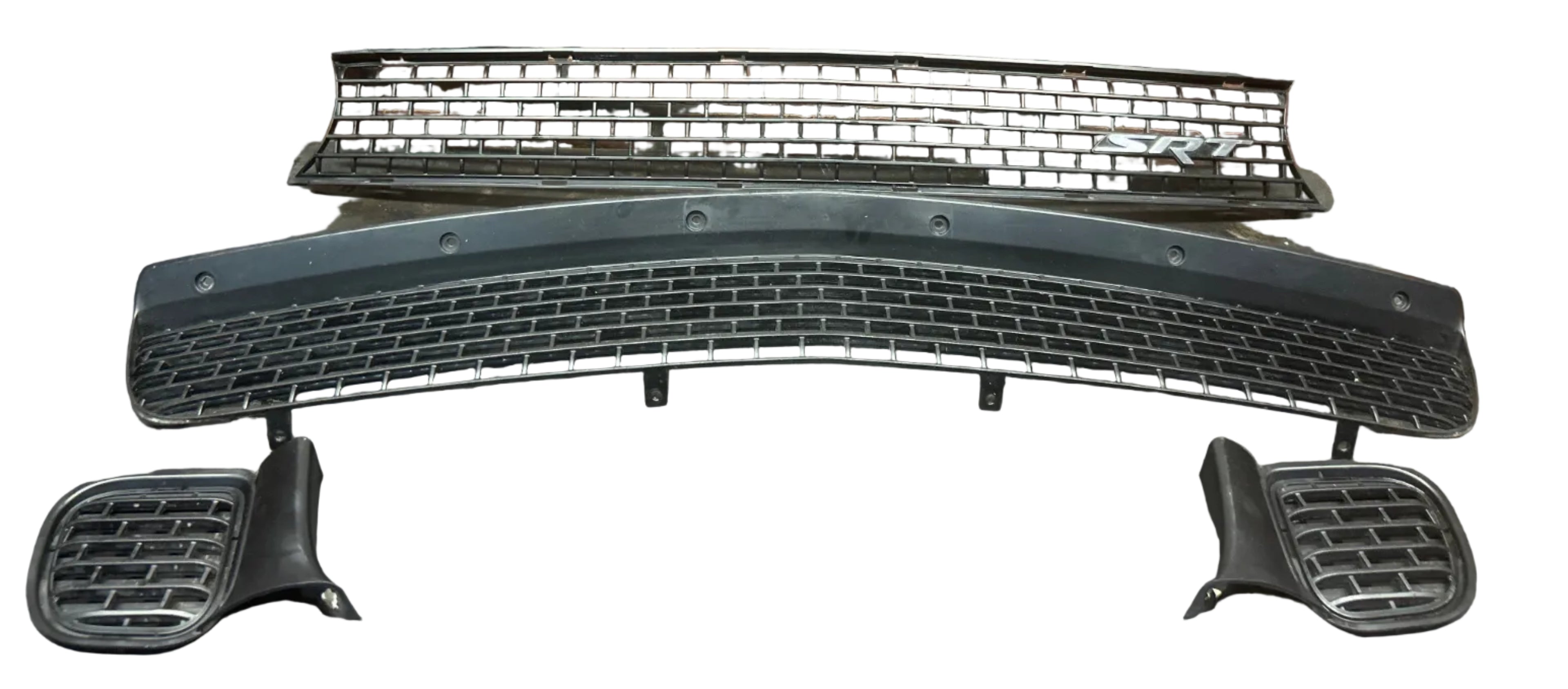 2015-2023 Challenger Hellcat SRT Front Bumper Lower & Upper Grille w/ Bezels OEM