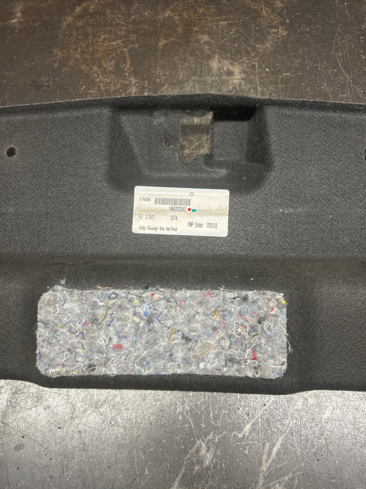 09-23 DODGE CHALLENGER TRUNK LUGGAGE COMPARTMENT COVER CARPET TRIM 4662030AG