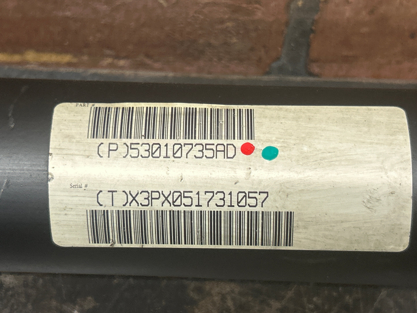 15-23 Dodge Challenger Hellcat Manual OEM Rear Drive Shaft Assembly 53010735AB