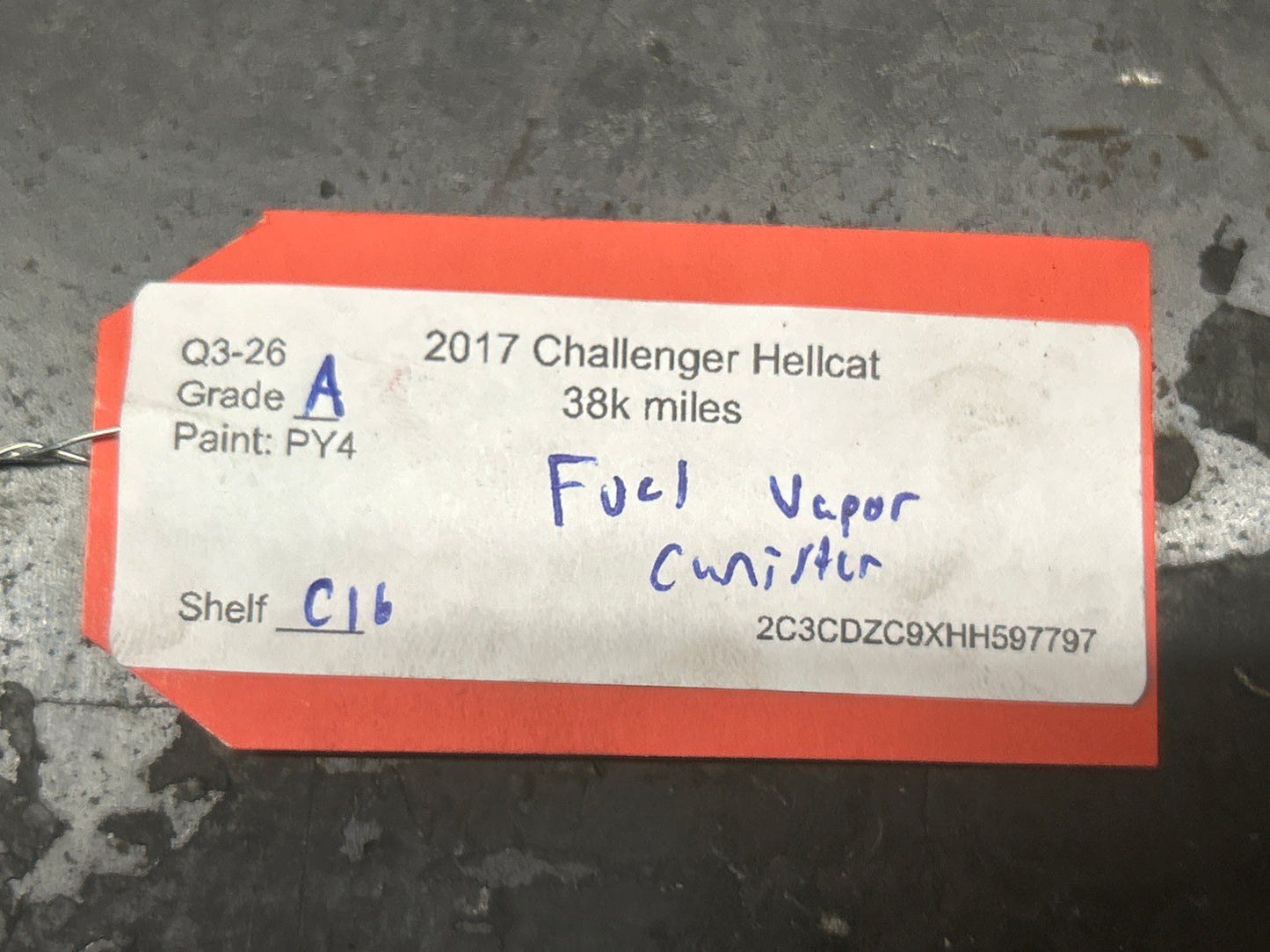 15-23 DODGE CHALLENGER CHARGER FUEL VAPOR CHARCOAL CANISTER W/ESIM 68342222AC