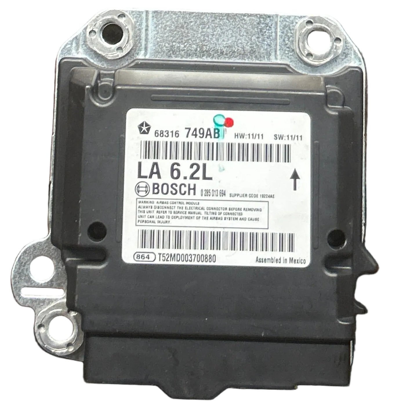 15-23 DODGE CHALLENGER HELLCAT BAG DIAGNOSTIC CONTROL MODULE SRS 68316749 OEM
