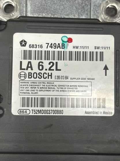 15-23 DODGE CHALLENGER HELLCAT BAG DIAGNOSTIC CONTROL MODULE SRS 68316749 OEM