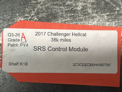15-23 DODGE CHALLENGER HELLCAT BAG DIAGNOSTIC CONTROL MODULE SRS 68316749 OEM