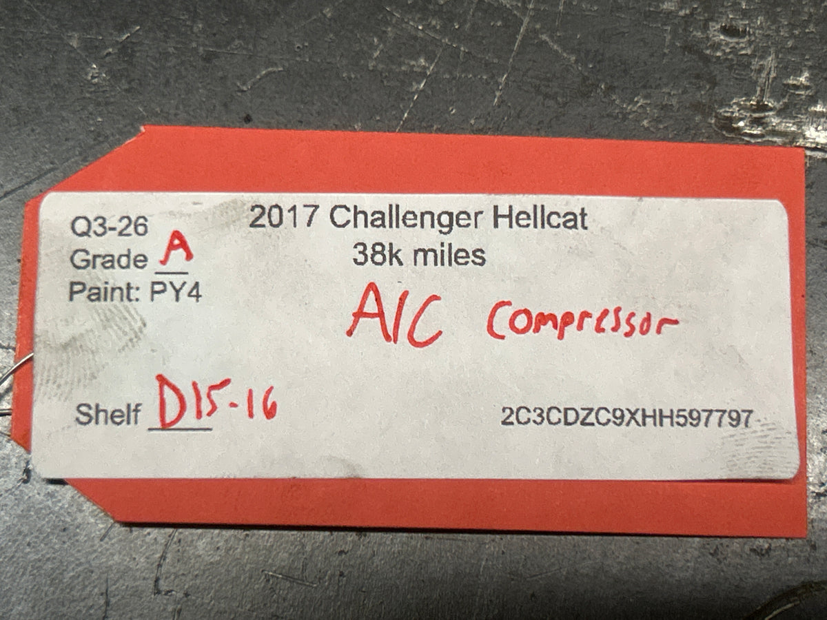 2015-2023 DODGE CHALLENGER HELLCAT AC AIR CONDITIONING COMPRESSOR & CLUTCH OEM