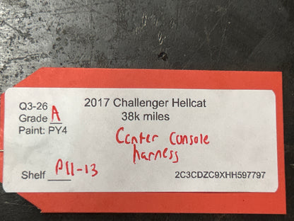 16-18 CHALLENGER HELLCAT MANUAL TRANS CENTER CONSOLE WIRE HARNESS 68288953AA OEM