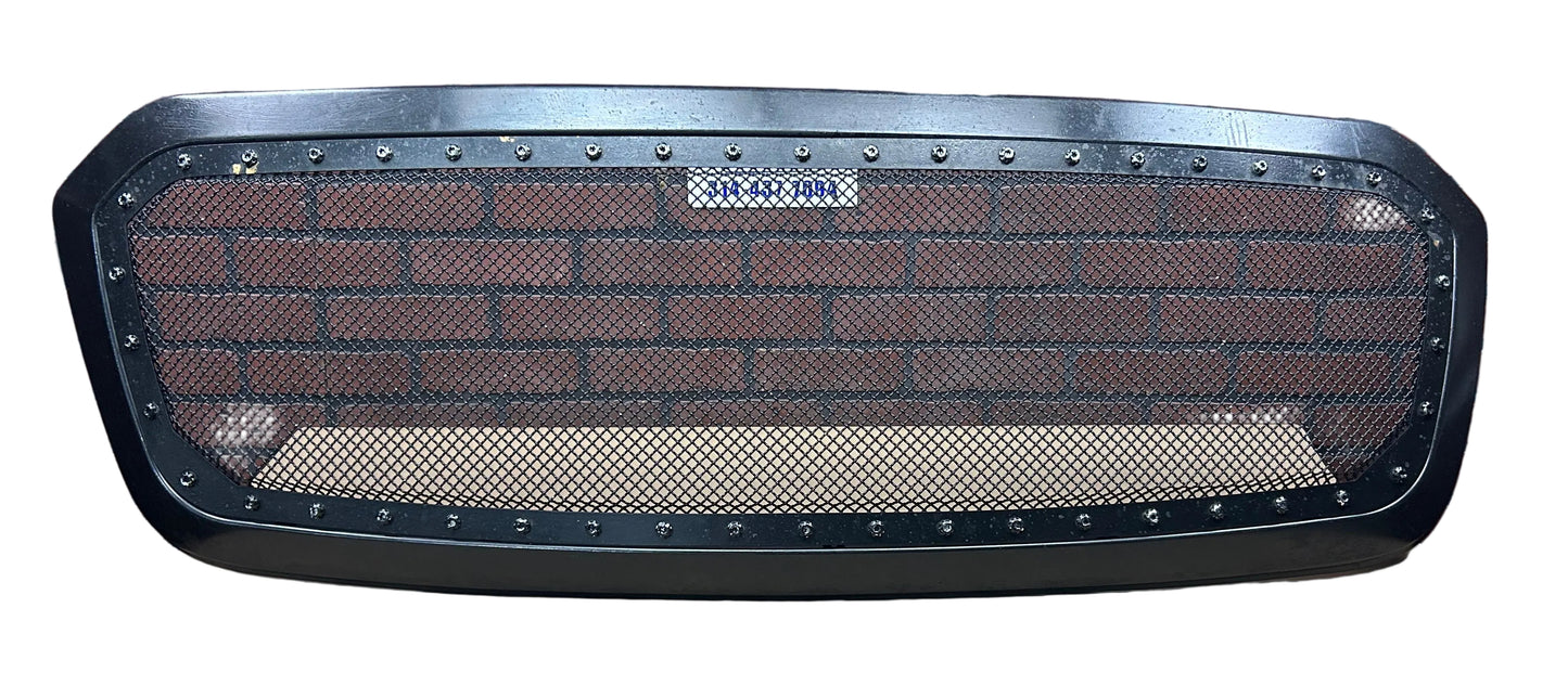2015 Dodge Ram 1500 Front Bumper Black Mesh Rivet Grill Grille Assembly